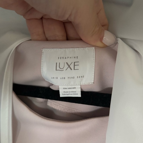 LUXE Seraphine Blush Pink Formal Maternity Nursing Dress US 8 - Picture 7 of 7